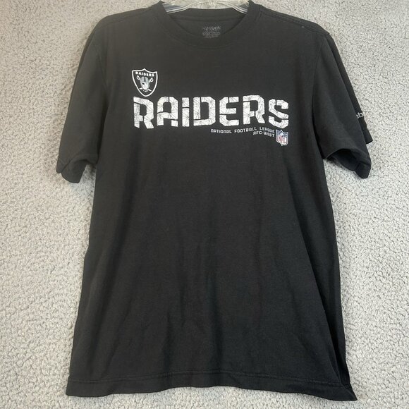 VTG Oakland Raiders NFL Reebok T shirt Size S/M Y2K - Picture 1 of 5